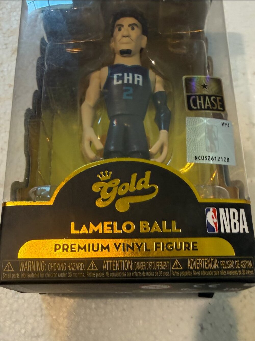 LaMelo Ball Funko Gold 5" Charlotte Hornets RARE "Chase" Figure Rookie Year 2022
